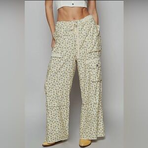 287 - POL Cream Lace Waist Drawstring Casual Pants